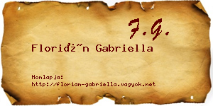 Florián Gabriella névjegykártya